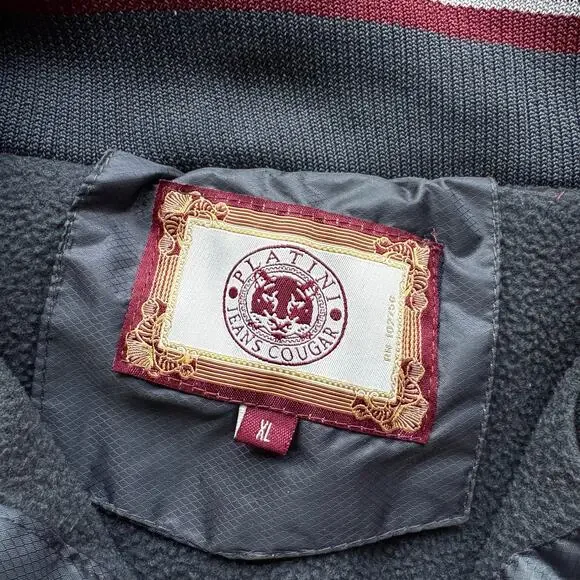 Rare Vintage Platini Jeans Cougar Zip‎ Up Bomber Jacket